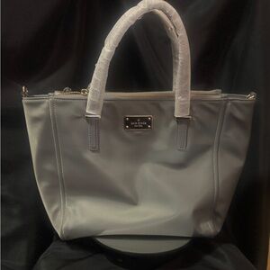 kate spade gray nylon tote shoulder bag